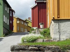 Straße in Röros Südnorwegen