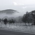 Straße in stiller Landschaft