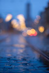 Straße mit Bokeh