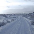 Straße ohne Winterdienst