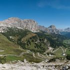 Straße vom Grödenjoch nach Corvara