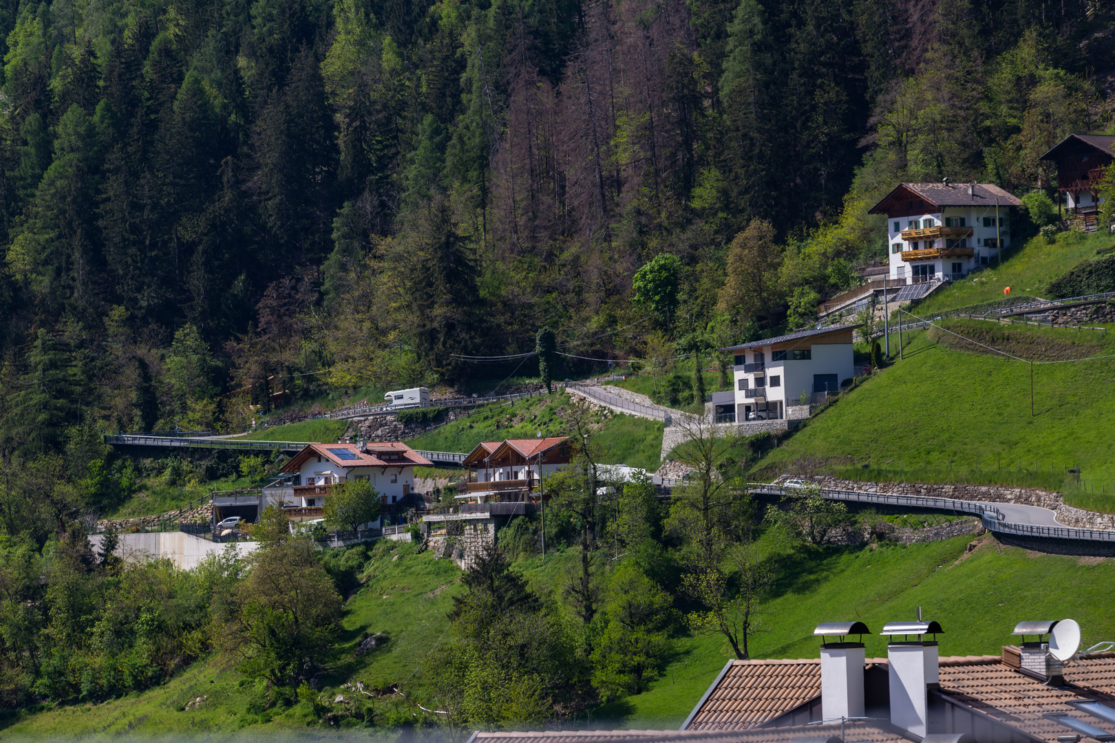 Strasse zum Jaufen Pass