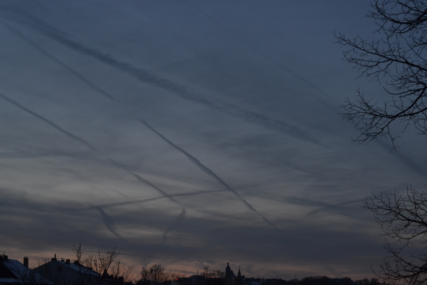 Straßen am abendlichen Himmel...