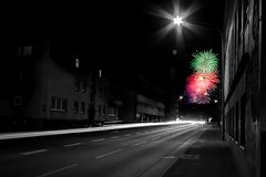 Straßen Feuerwerk ...