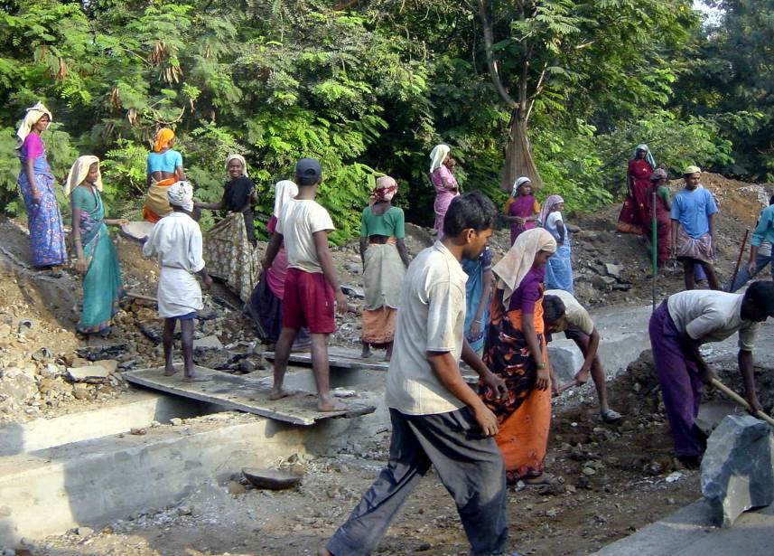 Strassenarbeiter/innen in Bombay