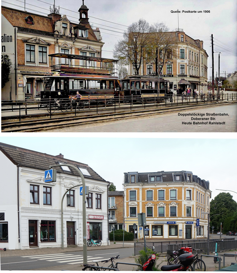 Straßenbahn 1906 und heute