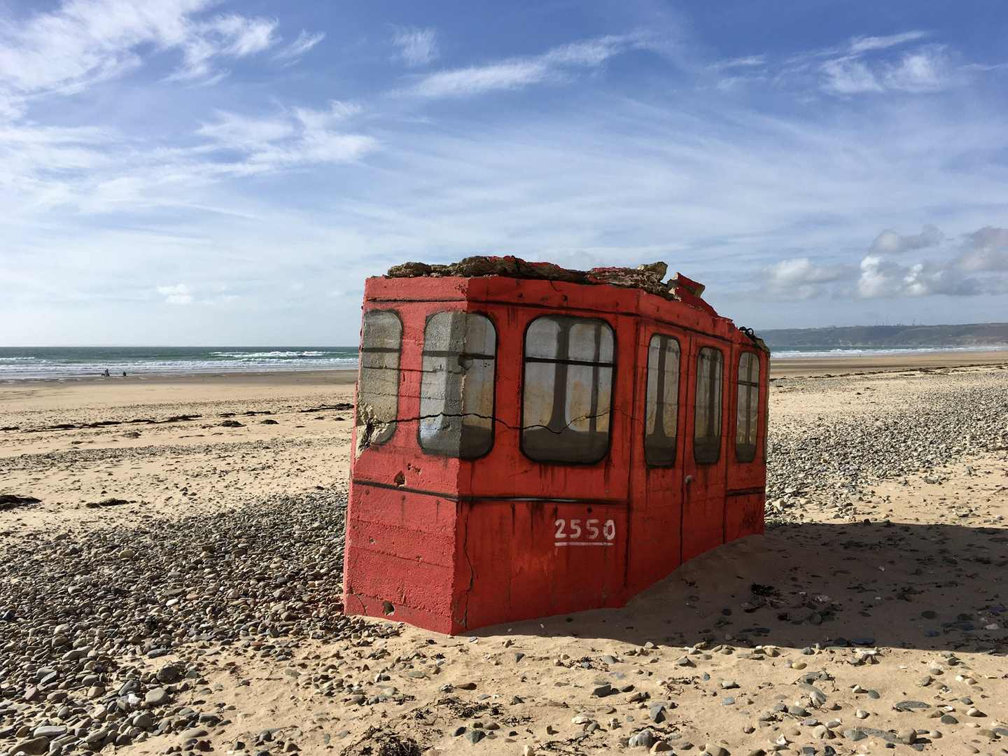 Straßenbahn am Strand?