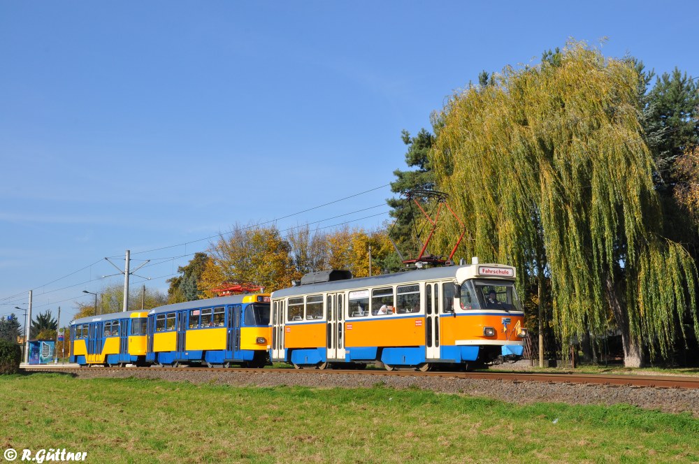 Straßenbahn Fahrschulfanfahrt in Leipzig...