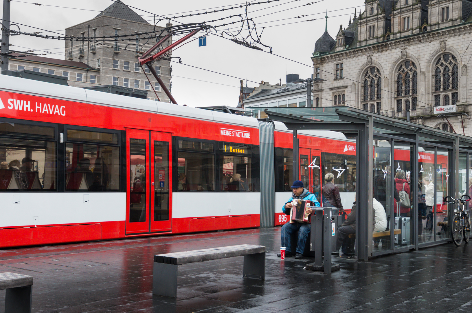 Straßenbahn - Halle (Saale) am Markt