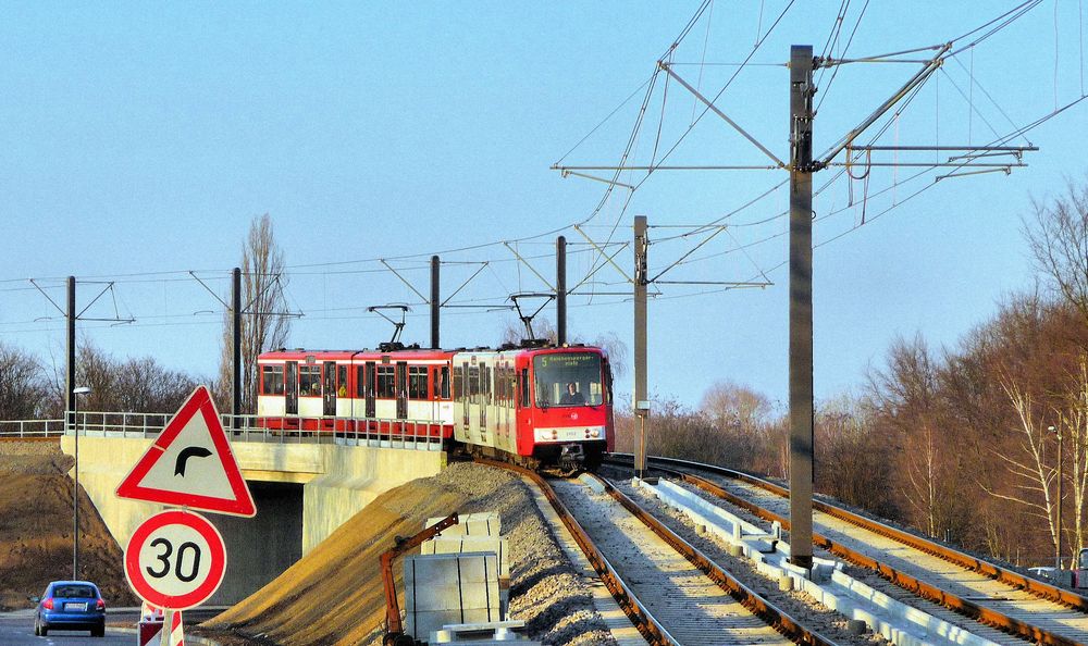 Straßenbahn im Höhenflug