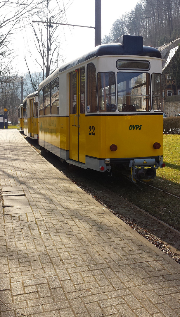 Straßenbahn im Kurpark