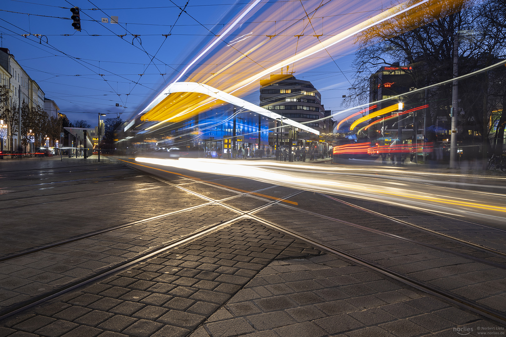 Straßenbahn in Bewegung