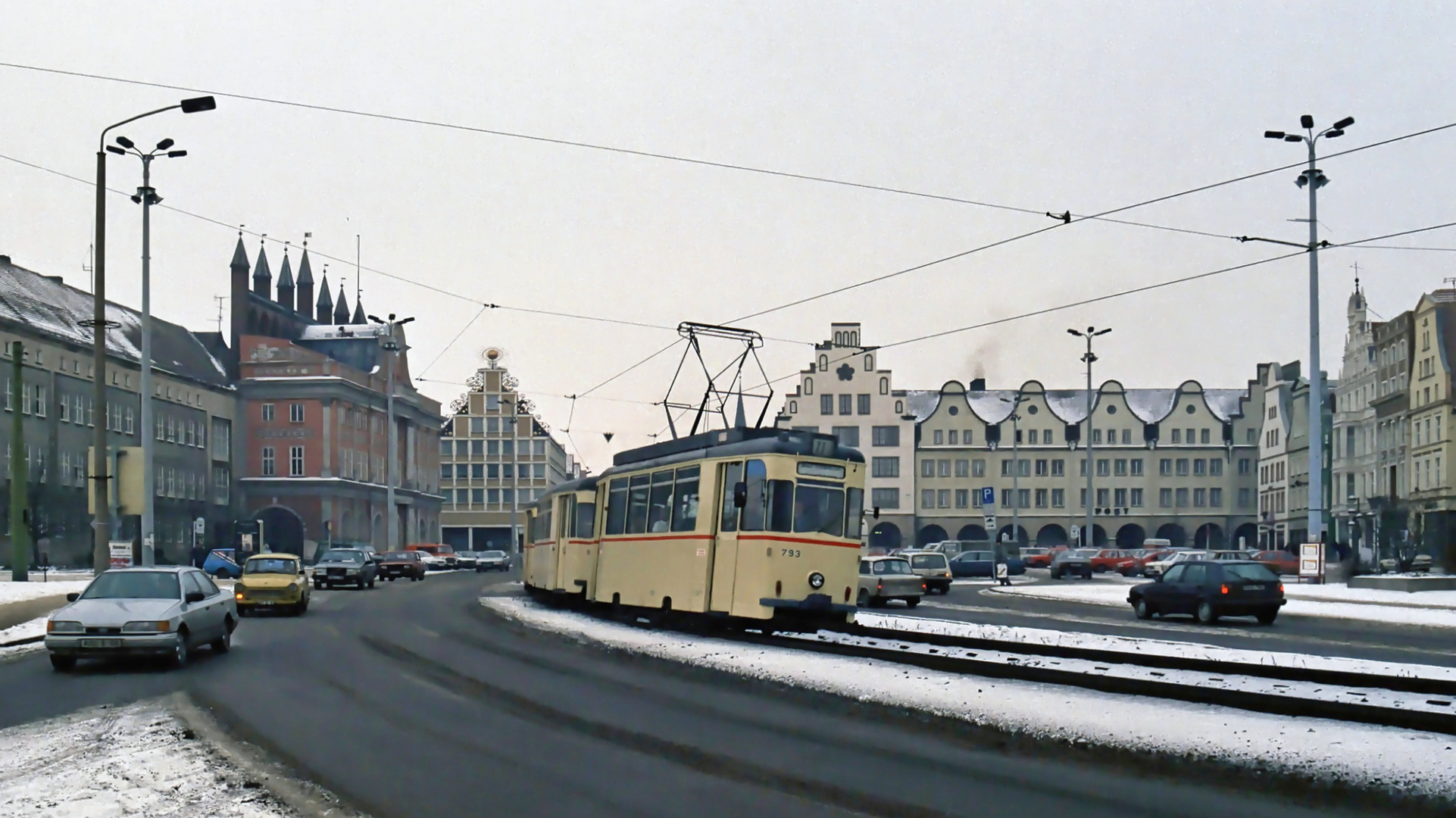 Straßenbahn in Rostock 1991 (1)
