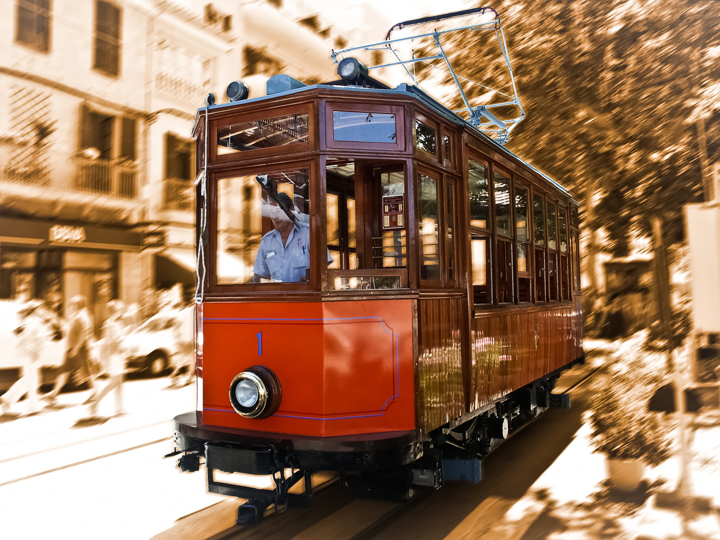 Straßenbahn in Soller auf Mallorca