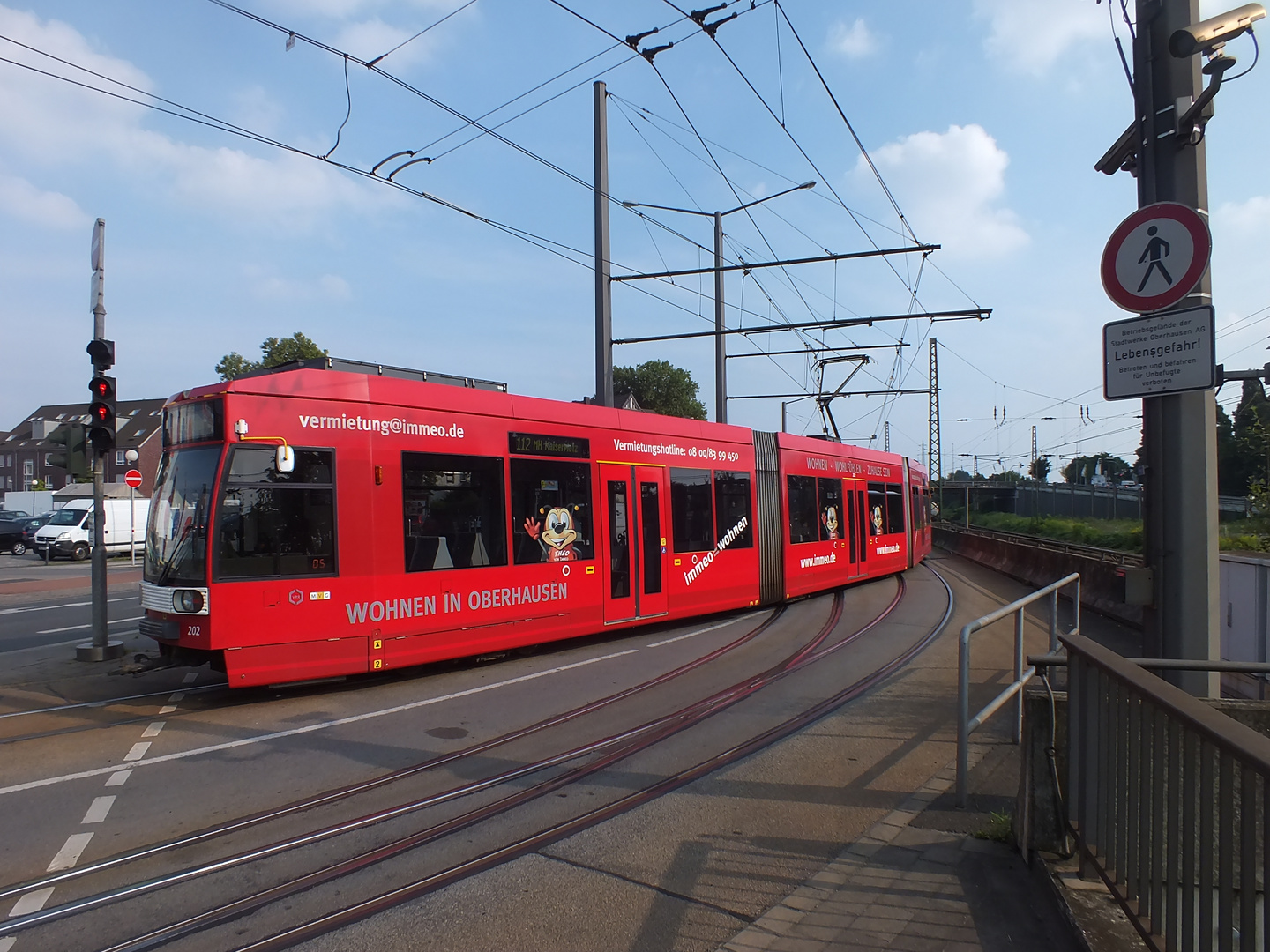 Strassenbahn in Sterkrade am Neumarkt