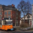 Straßenbahn Naumburg - Tw 38 am Depot