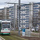 Straßenbahn und Plattenbau