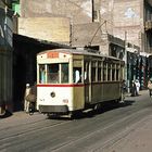 Strassenbahn und Zuschauer