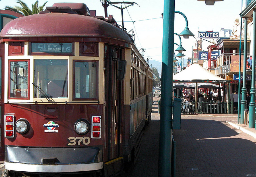 Strassenbahn von Adelaide nach Glenelg