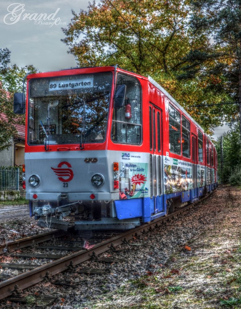 Straßenbahn von Strausberg - Hochkontrastbild