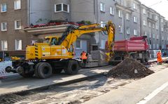 Straßenbahnbaustelle