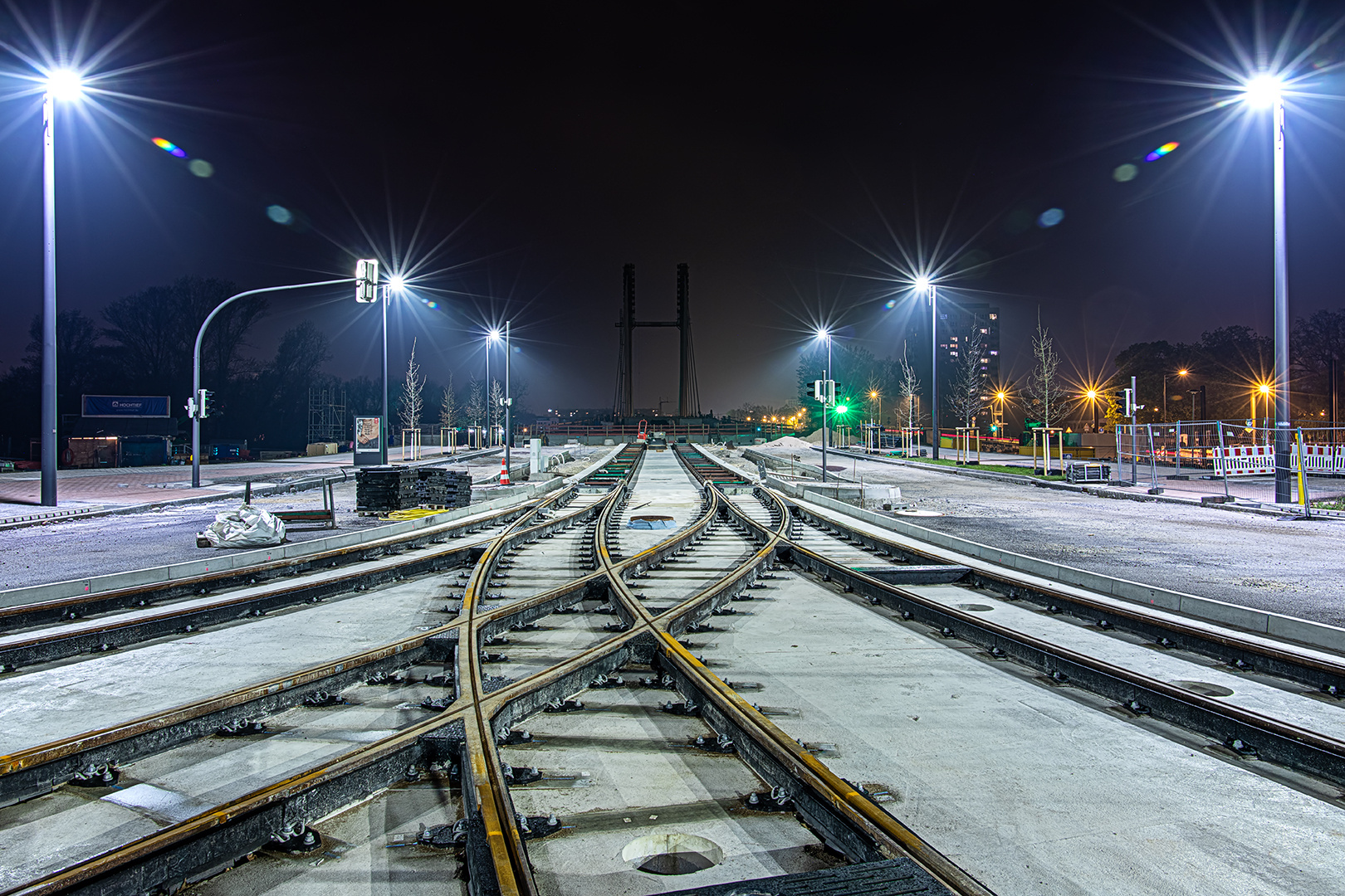 Straßenbahngleise...