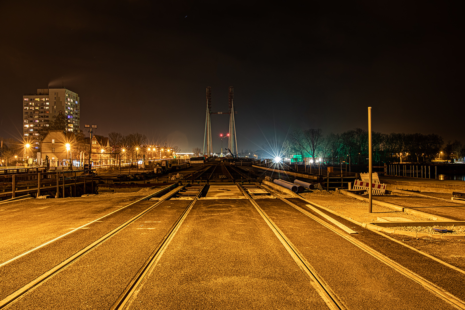 Straßenbahngleise...