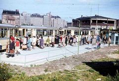 Straßenbahnhaltestelle 1962 in Karl-Marx-Stadt