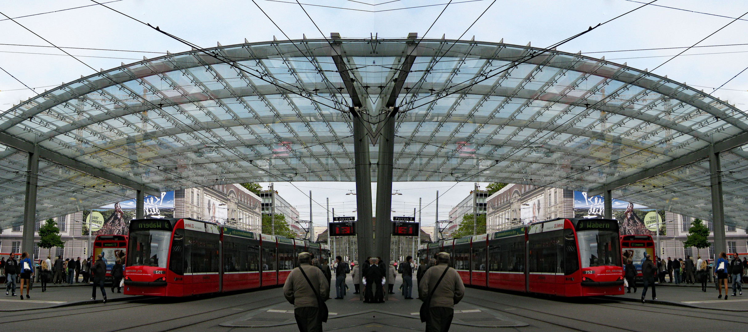 Strassenbahnhaltestelle in Bern