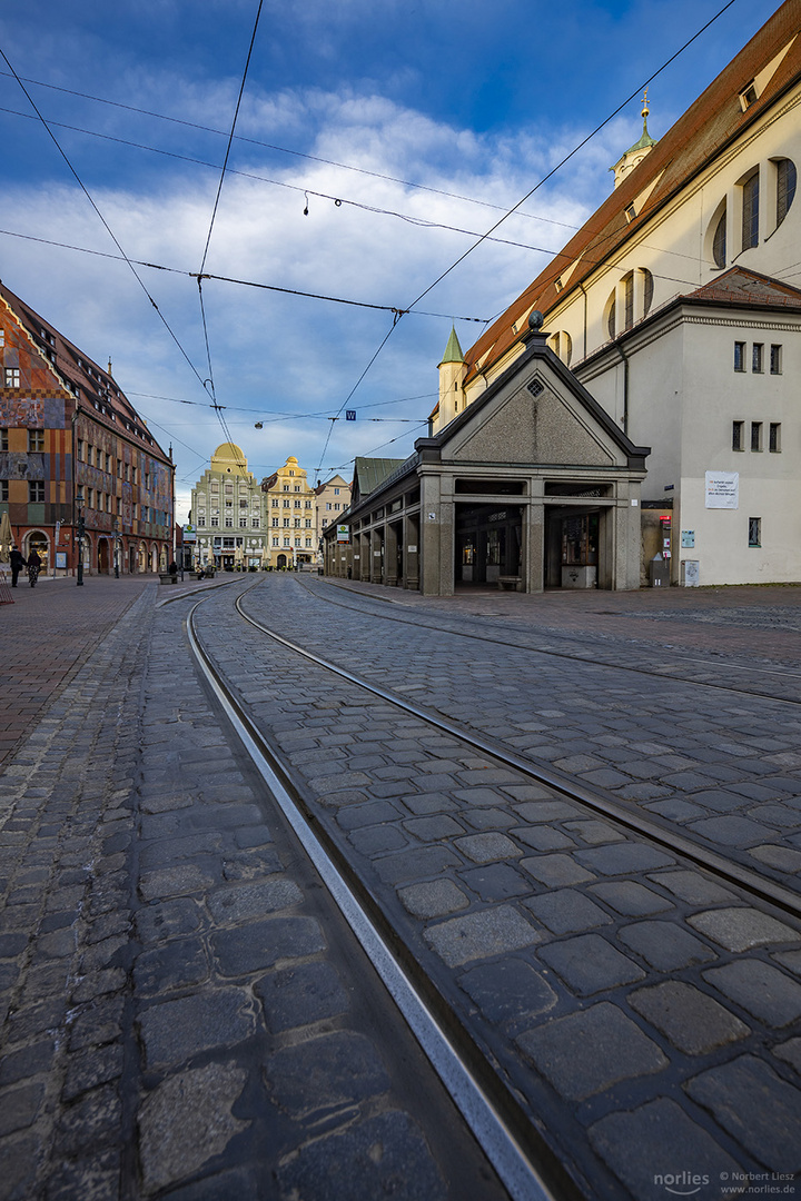 Straßenbahnlinien am Moritzplatz