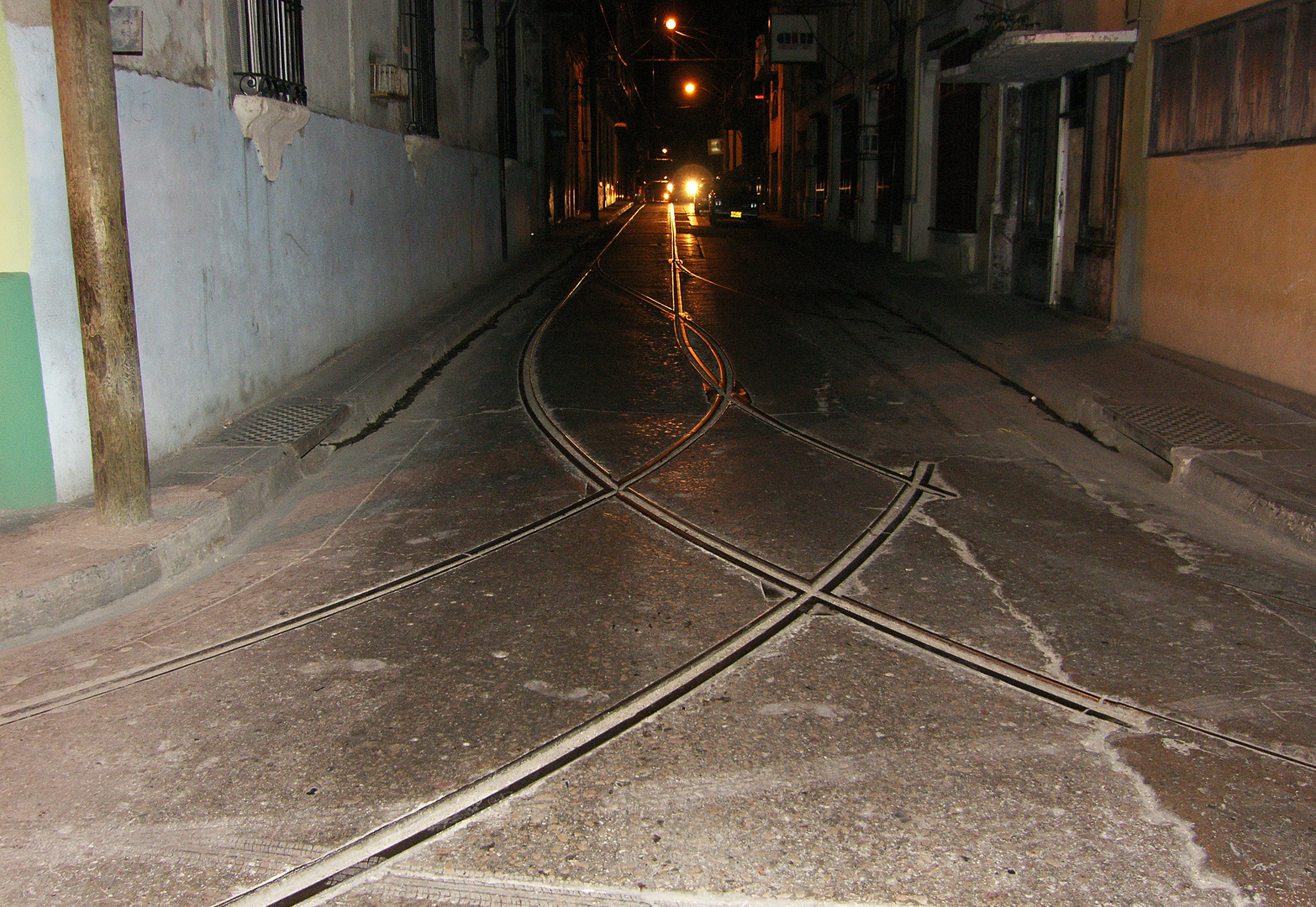 Straßenbahnrest in Santiago