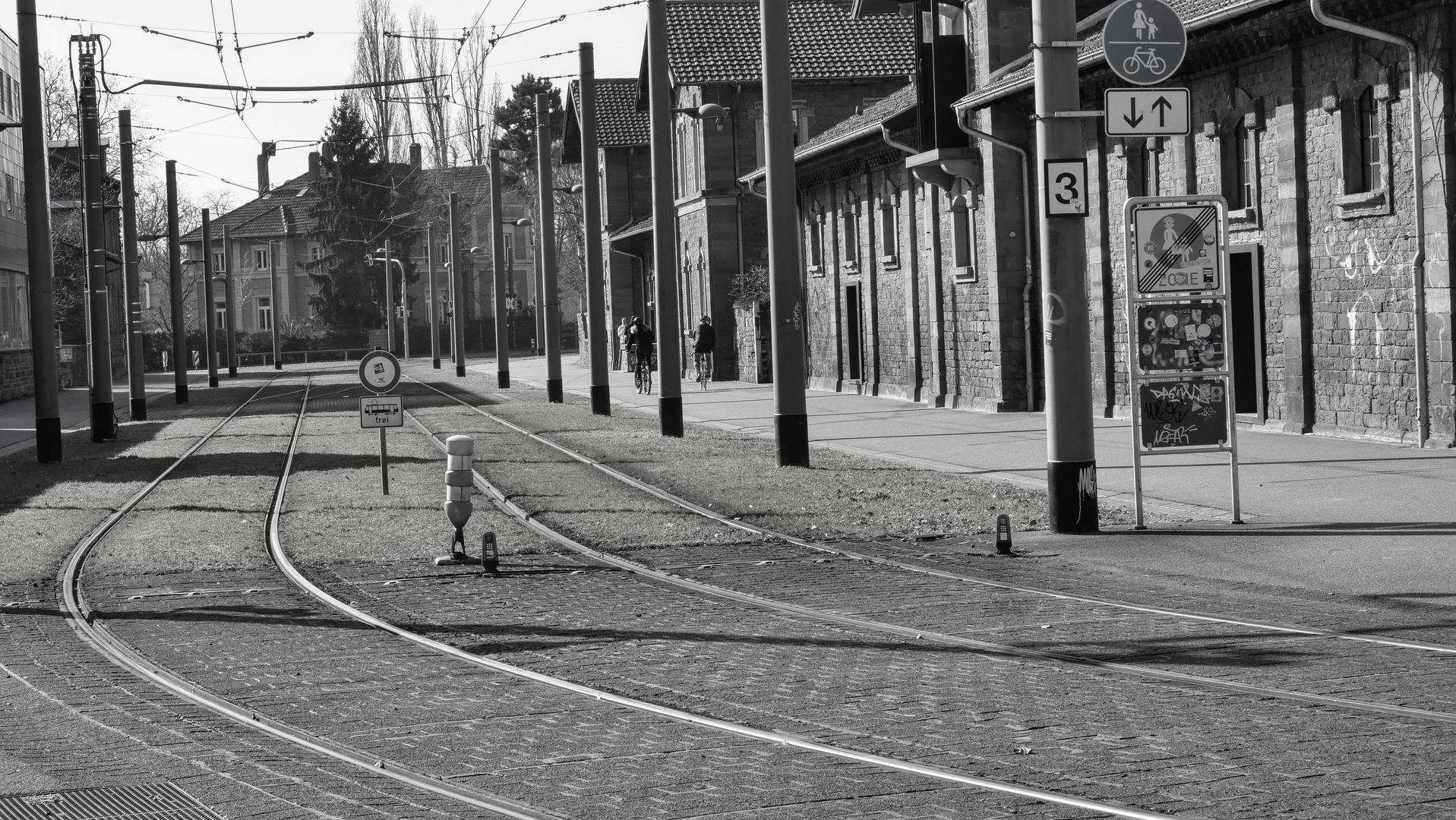 Straßenbahnschienen beim Alten Schlachthof