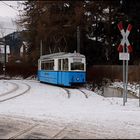 Straßenbahnspielen im Schnee......