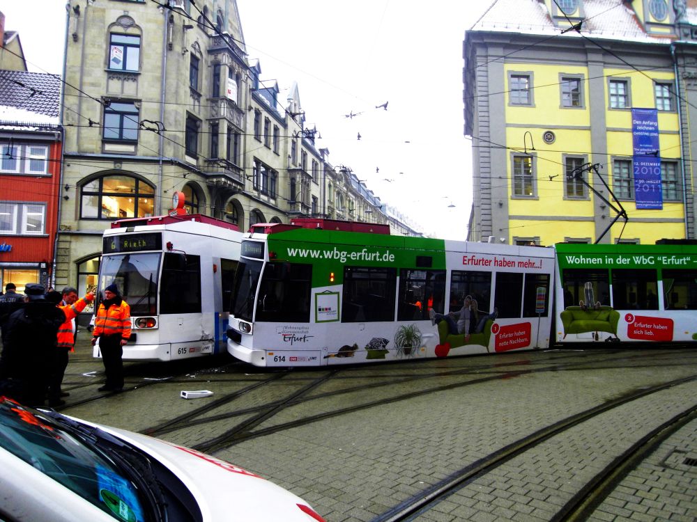 Straßenbahnunfall auf dem Erfurter Anger 2