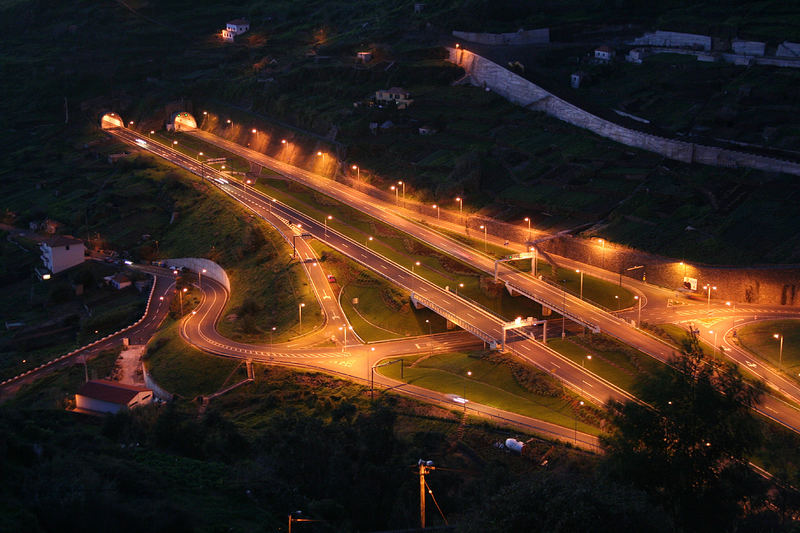 Straßenbeleuchtung auf Madeira