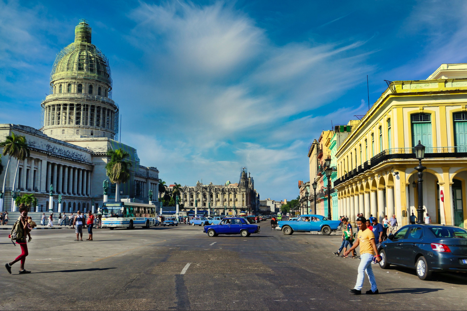 Strassenbild Havanna Kuba mit Capitol