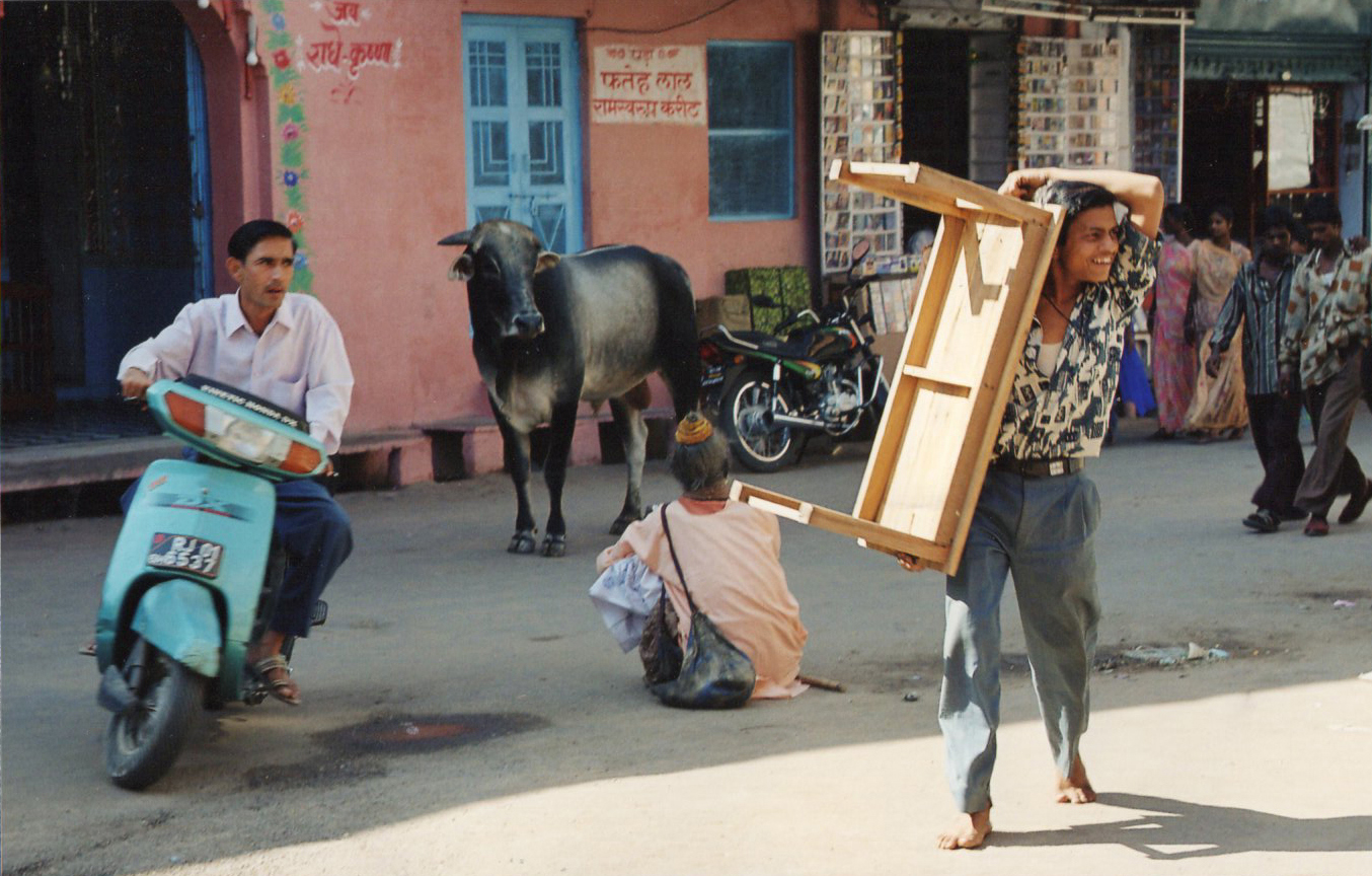 Straßenbild in Pushkar, Rajasthan, Indien