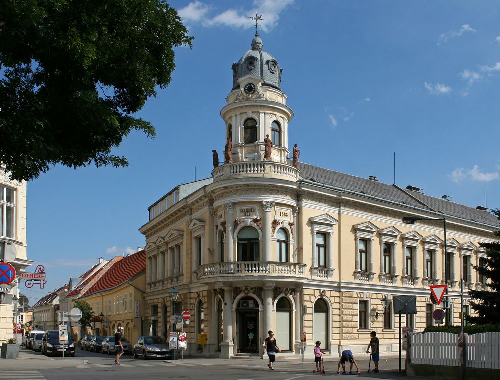 Straßenecke in Baden bei Wien