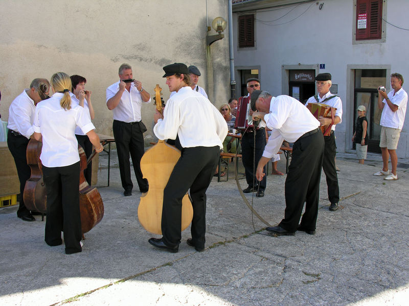 Straßenfest in Buzet Istrien