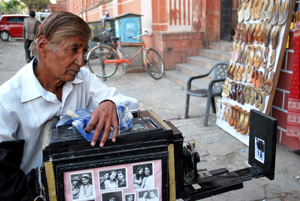 Strassenfotograf in Jaipur