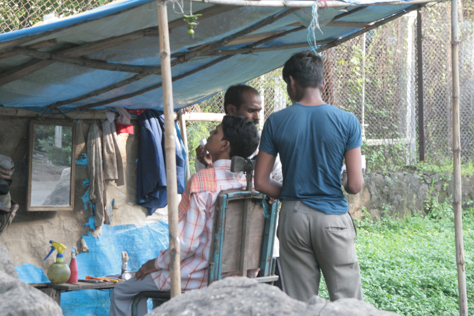 Strassenfriseur Mumbai