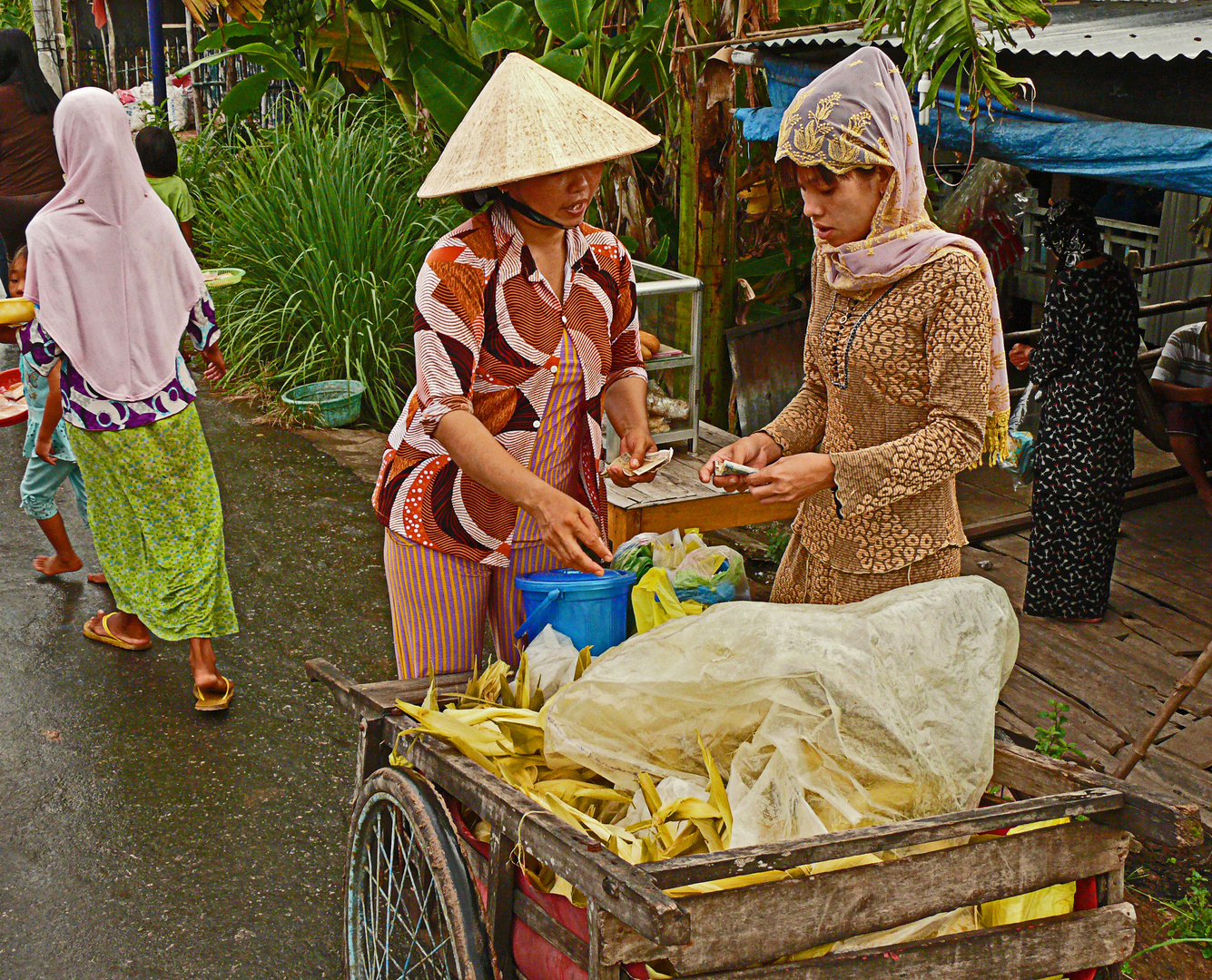 Strassenhändlerin in Chau Doc