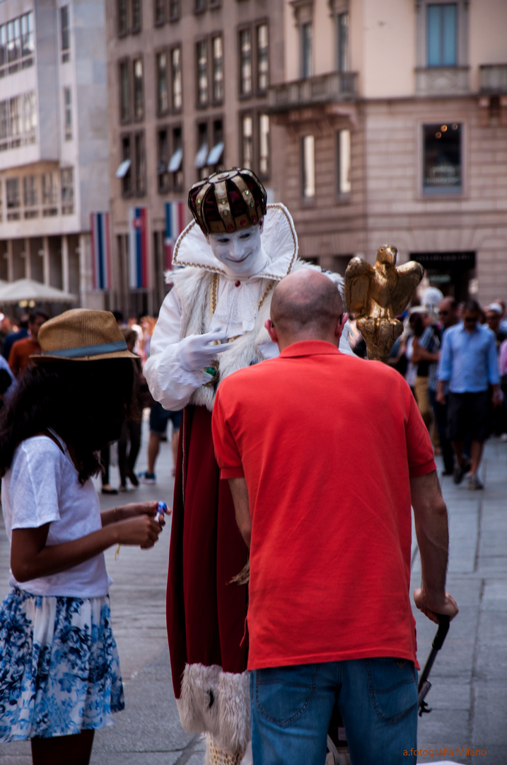 Straßenkünstler in Mailand.....