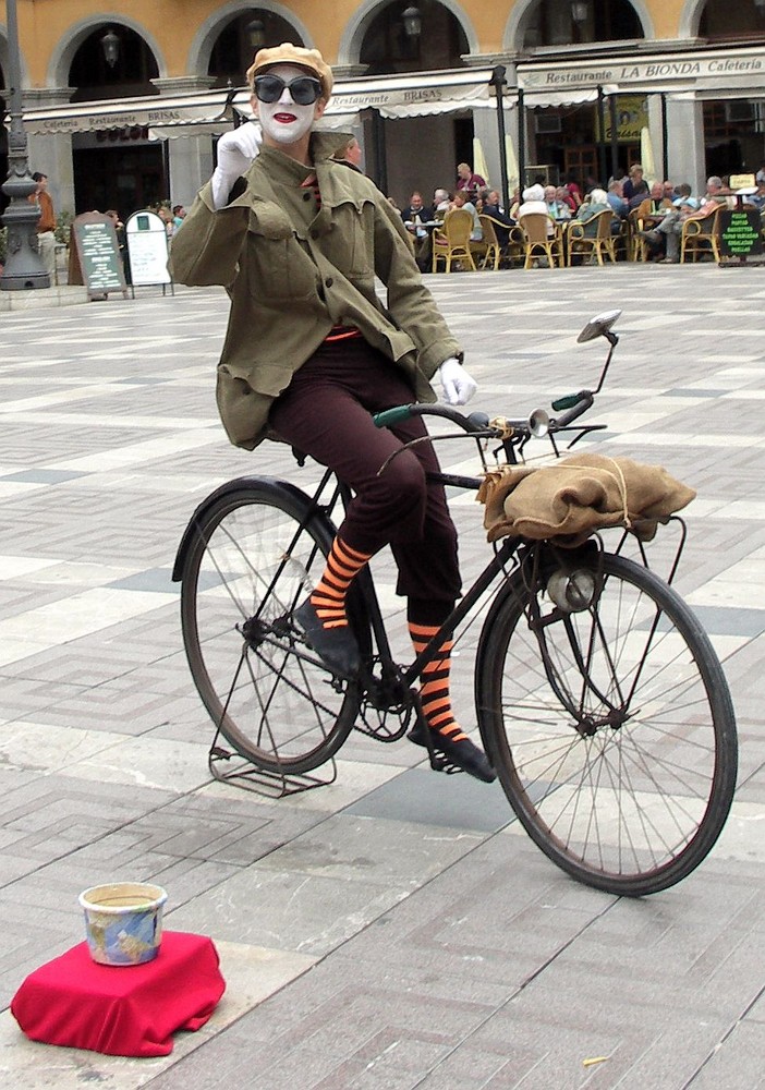 Straßenkünstlerin in Palma de Mallorca 2006