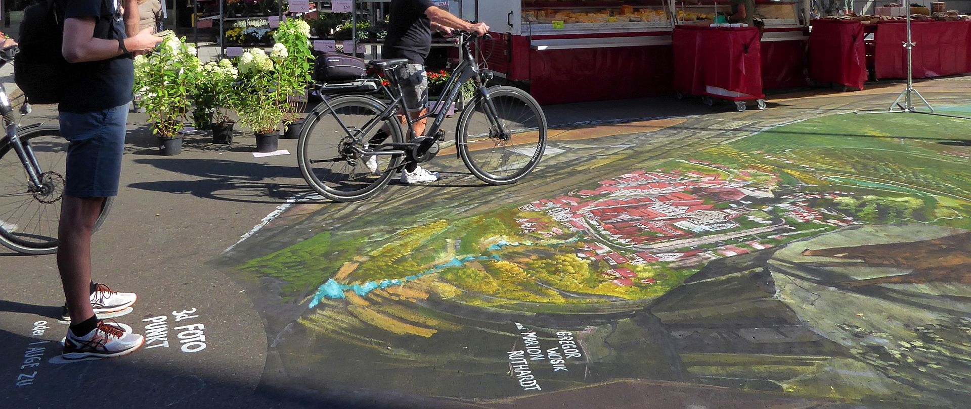 Straßenkunst auf dem Marktplatz