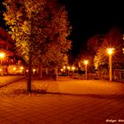 Straßenlaternen bei Nacht in Gotha  , Rohrbachstraße (Westviertel Gotha )