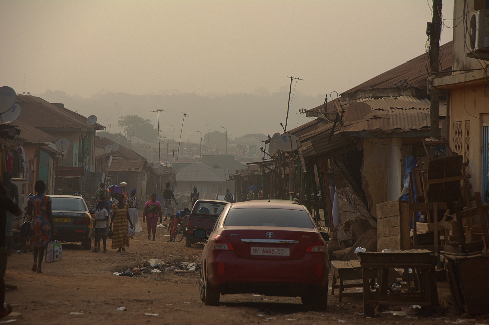 Straßenleben in Techiman, Ghana 2017