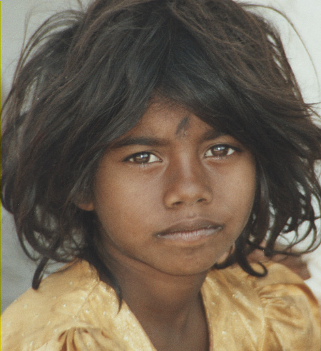 Strassenmädchen in Nepal