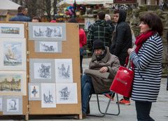 Straßenmaler auf dem Danziger Markt