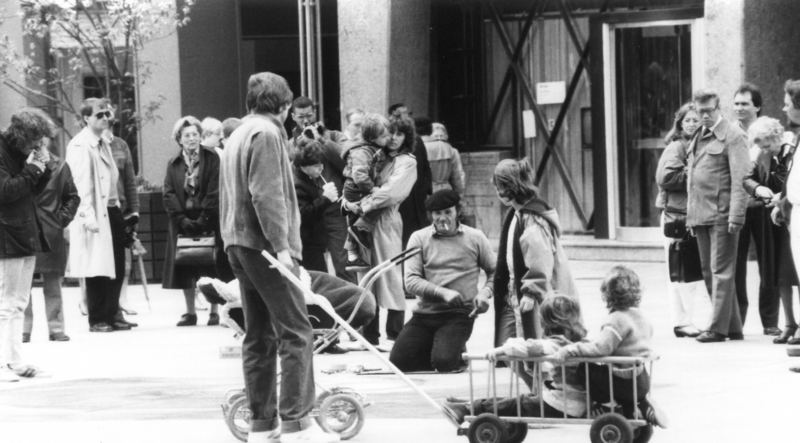 Straßenmaler auf der Kölner Domplatte Anfang der 80er Jahre